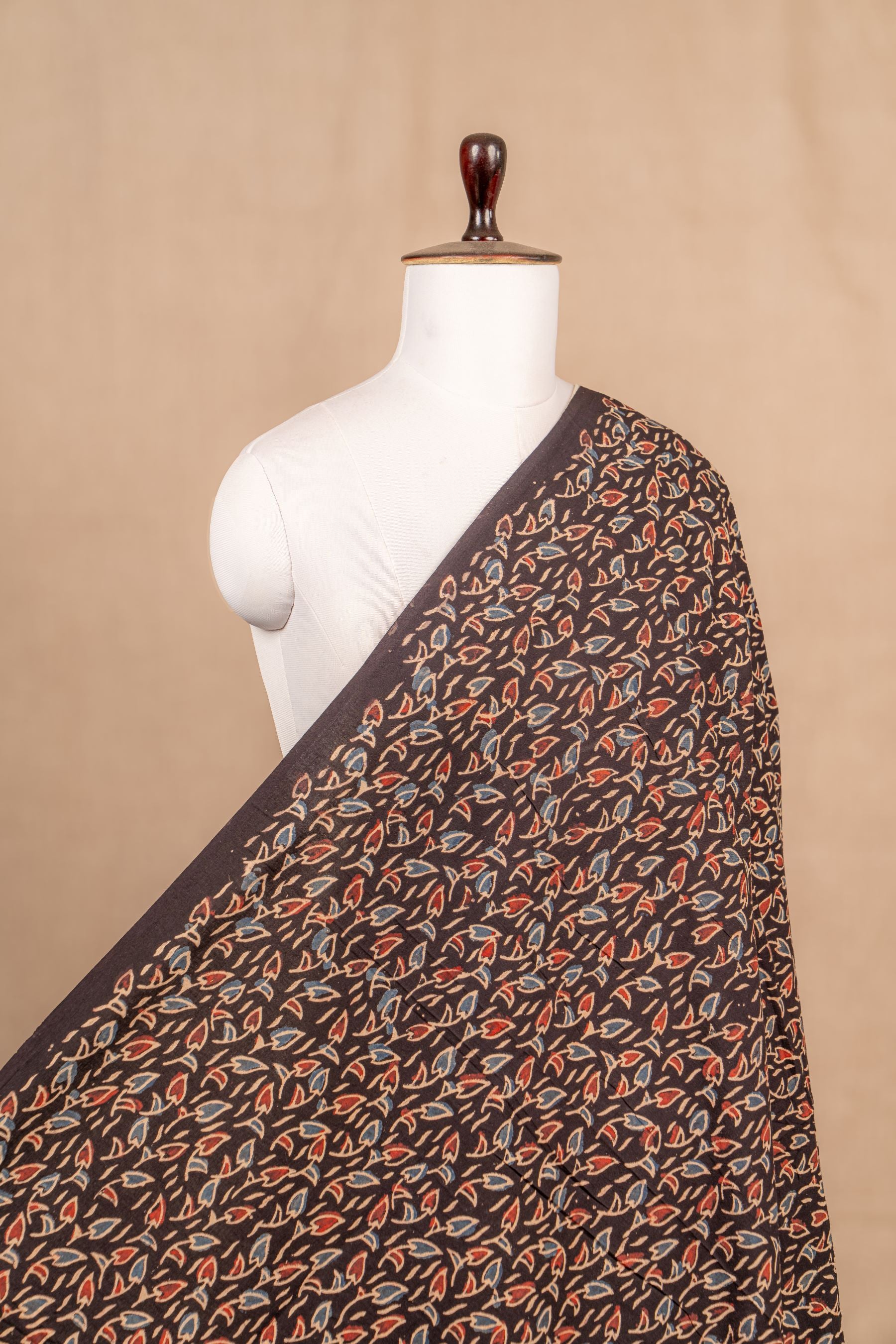 Black Ajrakh Cotton Block Print