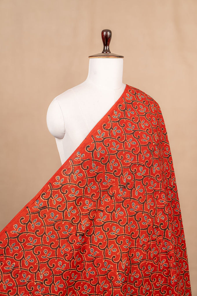 Red Ajrakh Cotton Block Print