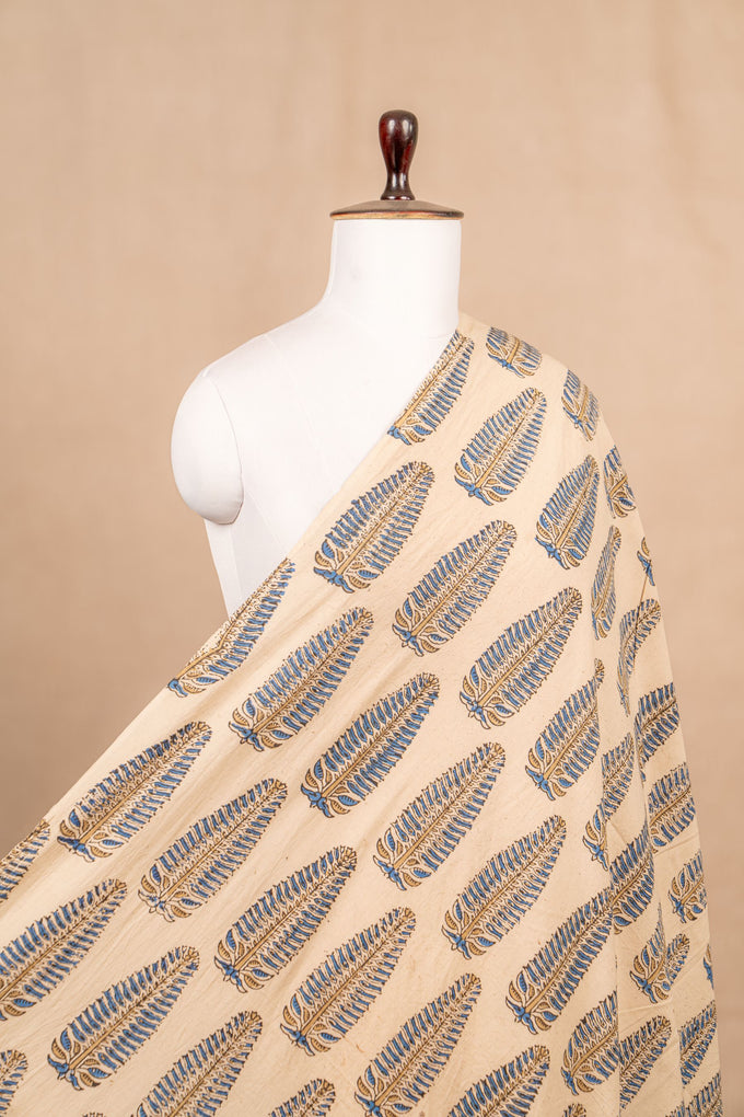 Cream Ajrakh Cotton Block Print