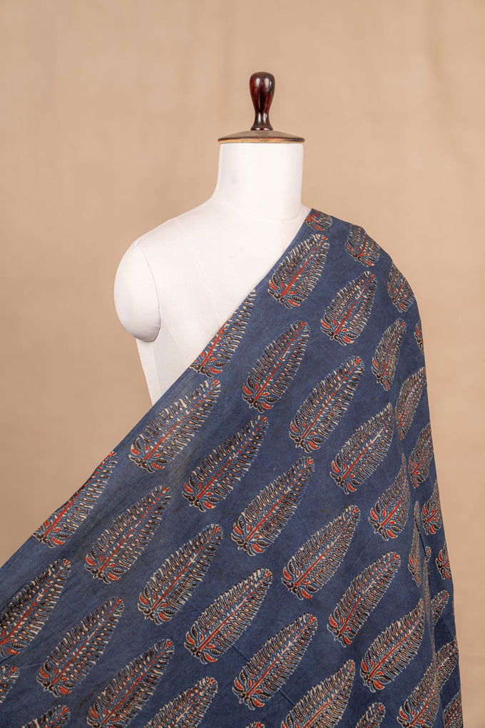 Indigo Ajrakh Cotton Block Print
