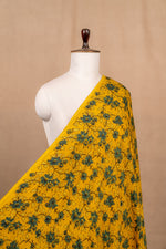 Yellow Ajrakh Cotton Block Print