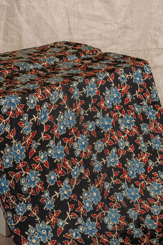 Black Ajrakh Cotton Block Print