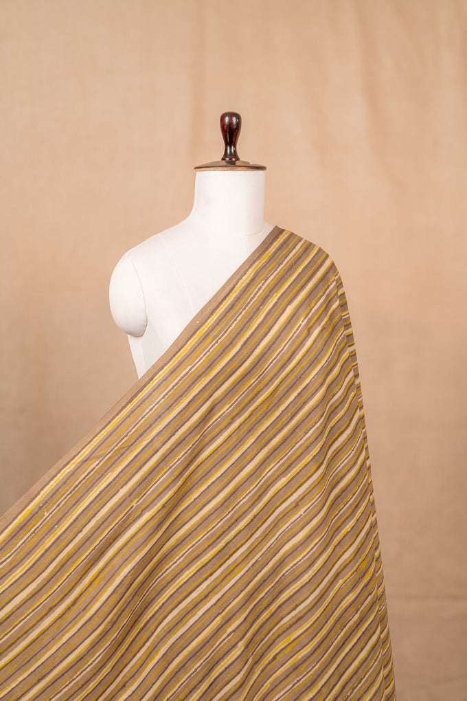 Brown Bagru And Dabu Cotton Block Print