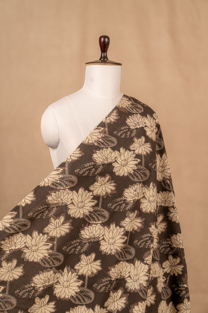 Black Bagru And Dabu Cotton Block Print