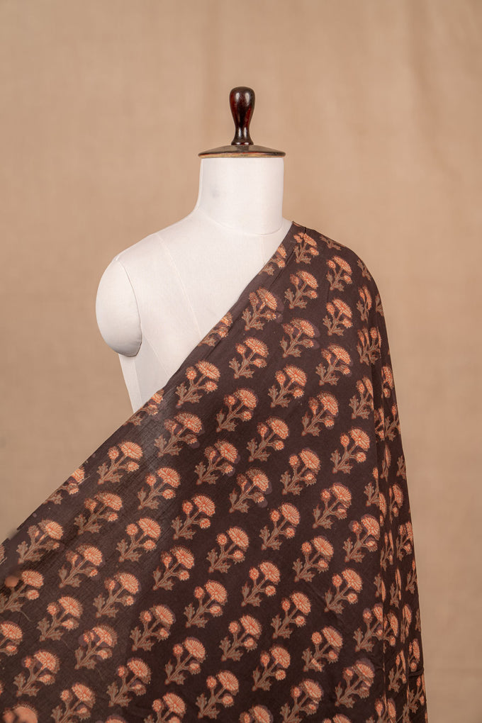 Black Bagru And Dabu Cotton Block Print