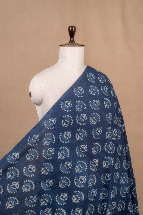 Indigo Bagru And Dabu Cotton Block Print