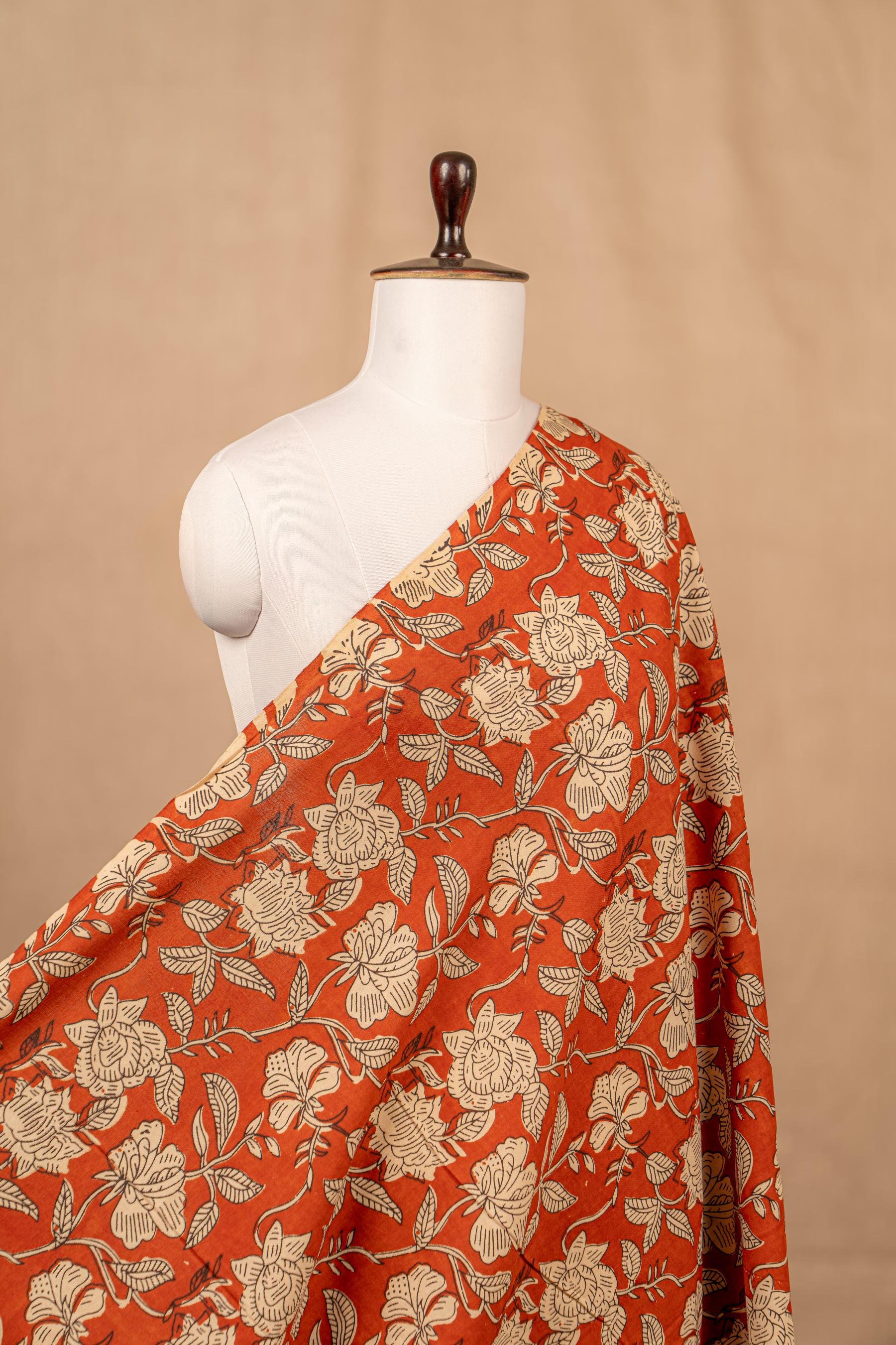 Brick Bagru And Dabu Cotton Block Print