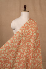Peach Bagru And Dabu Cotton Block Print