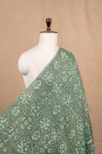 Teal Green Bagru And Dabu Cotton Block Print