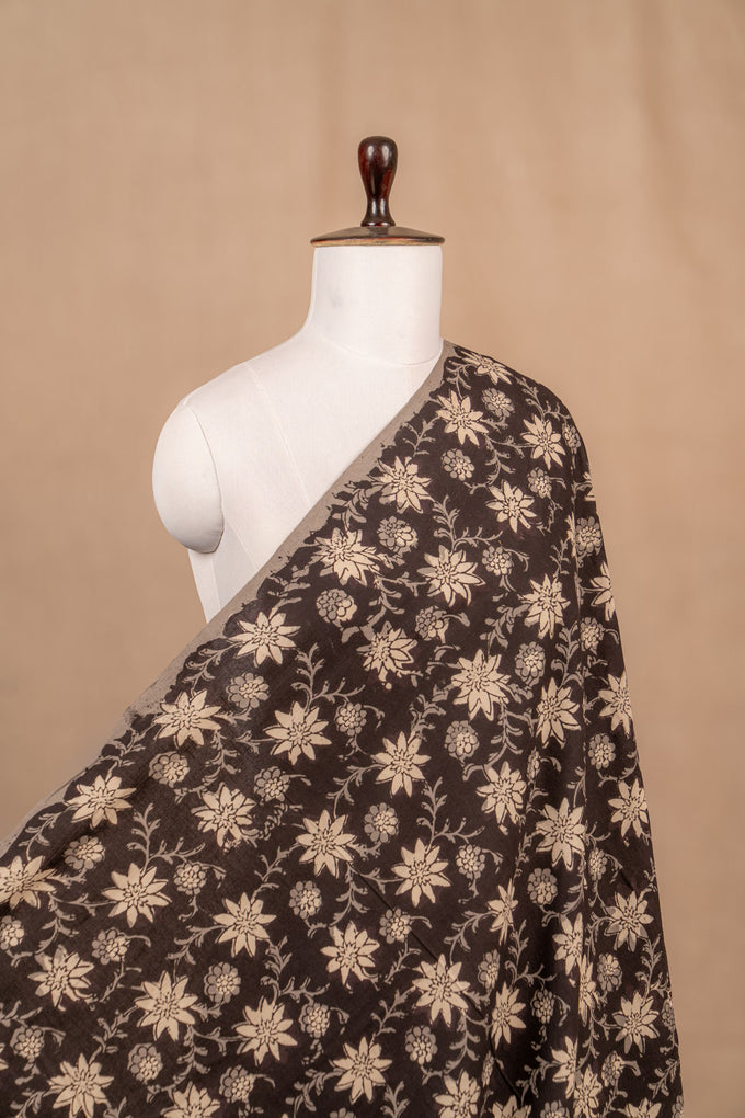 Black Bagru And Dabu Cotton Block Print