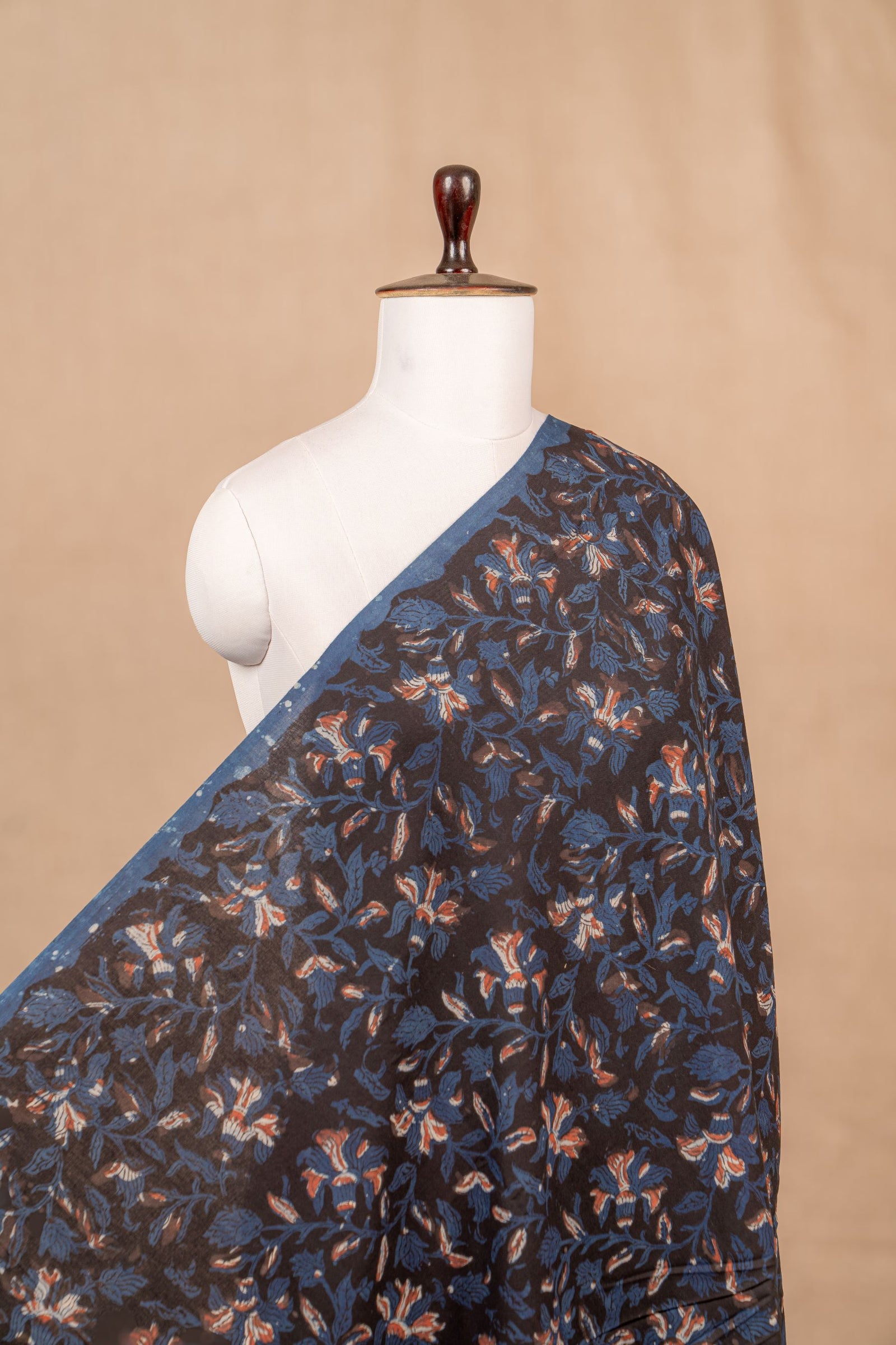 Black Dabu & Bagru Cotton Block Print