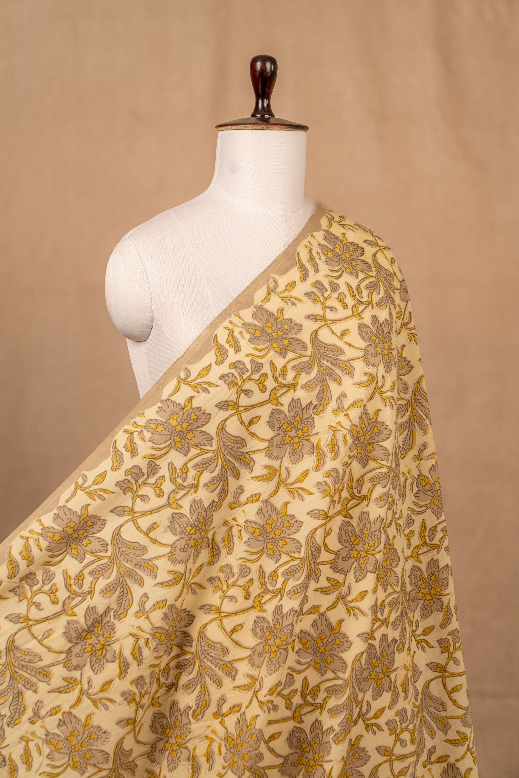 Off White Dabu & Bagru Cotton Block Print