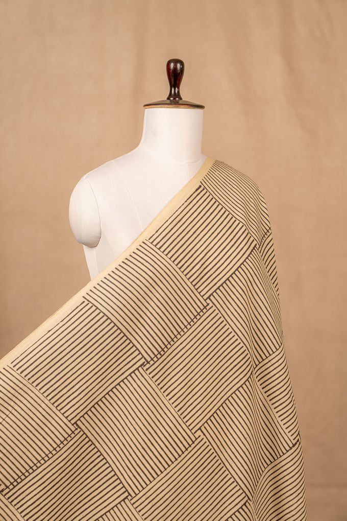 Off White Dabu & Bagru Cotton Block Print