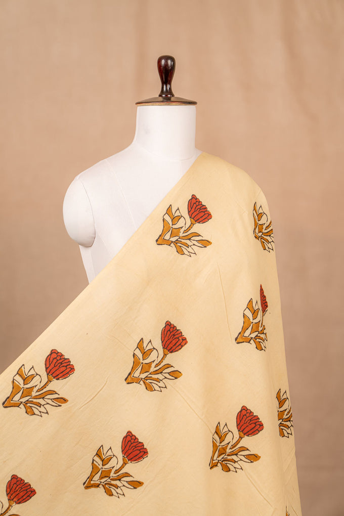 Cream Dabu & Bagru Cotton Block Print
