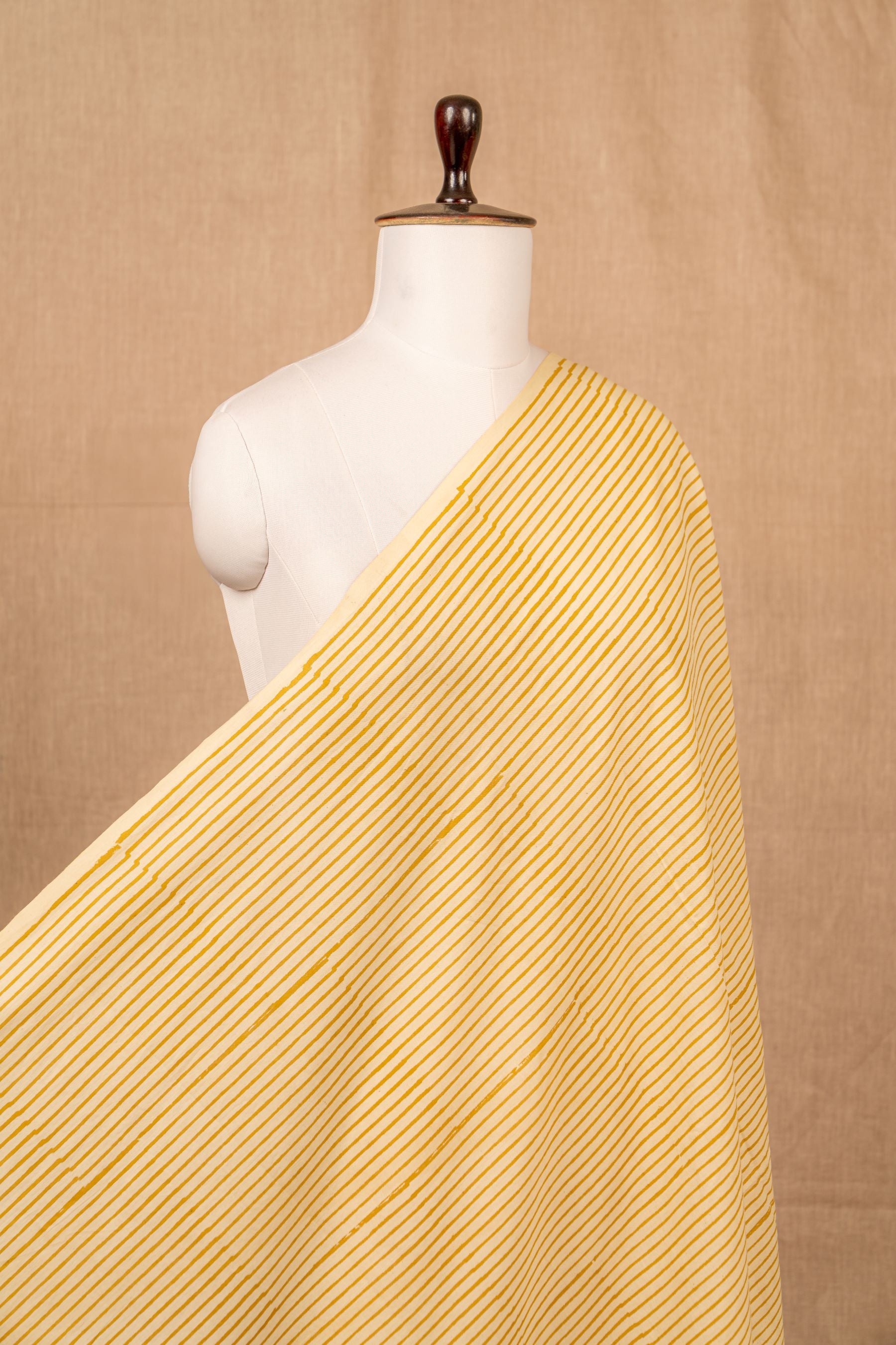 Cream Dabu & Bagru Cotton Block Print