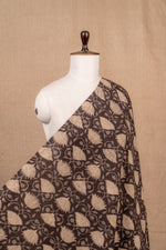Black Kalamkari Handblock Cotton Block Print