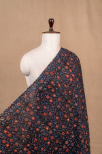 Black Kalamkari Handblock Cotton Block Print