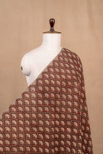 Brown Kalamkari Handblock Cotton Block Print
