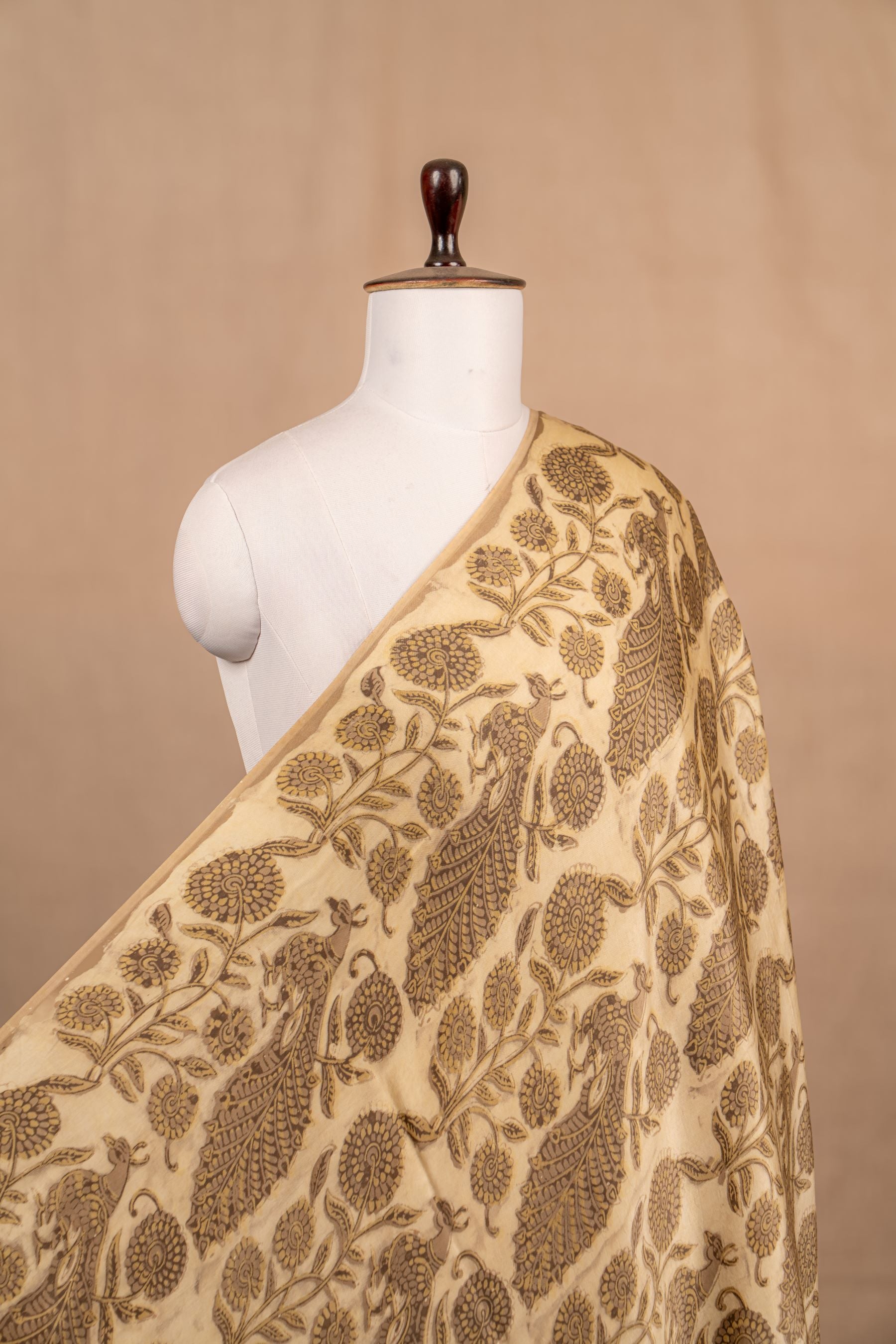Cream Vanaspati Block Print Modal Block Print