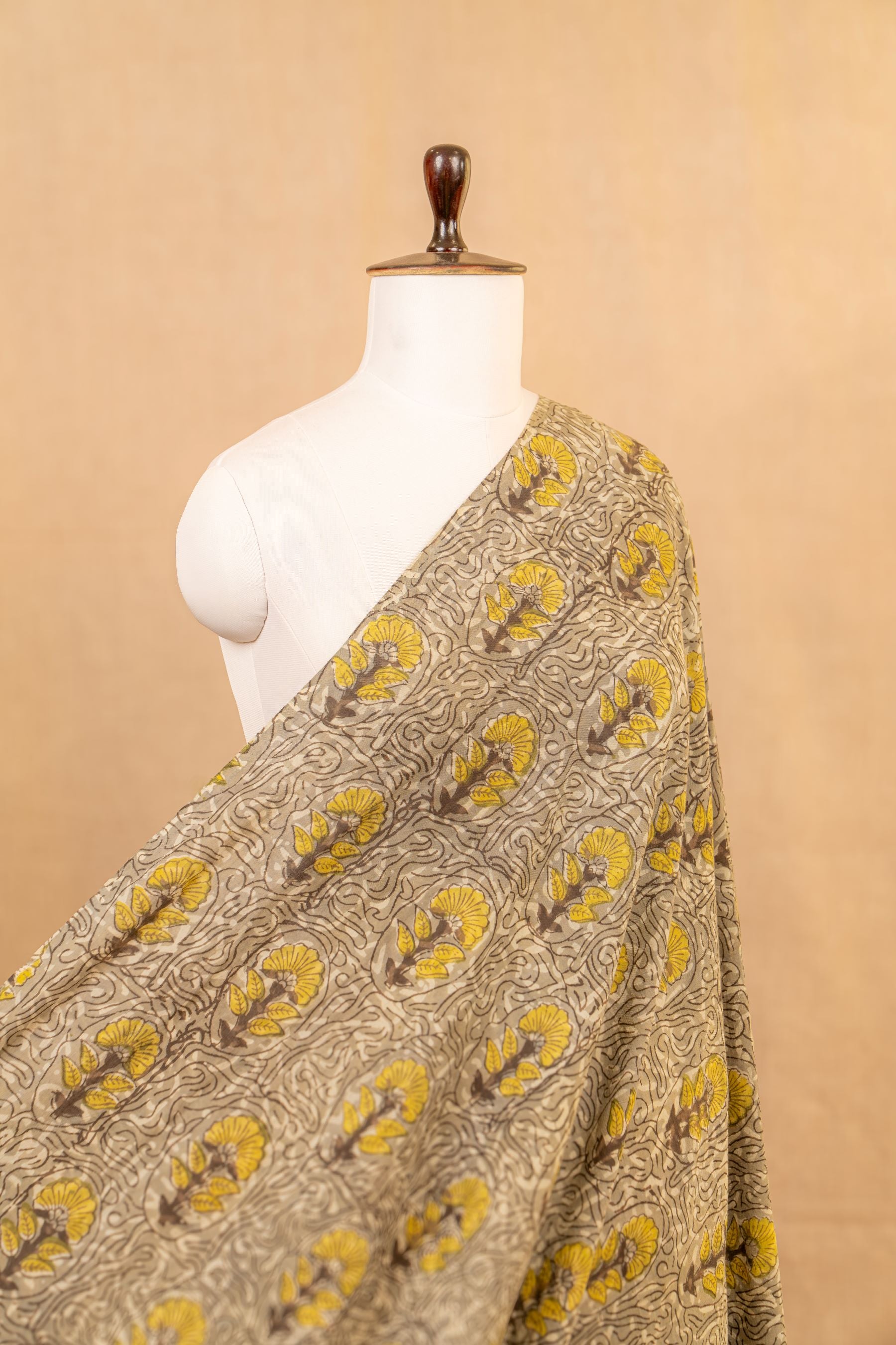 Grey Vanaspati Block Print Cotton Block Print