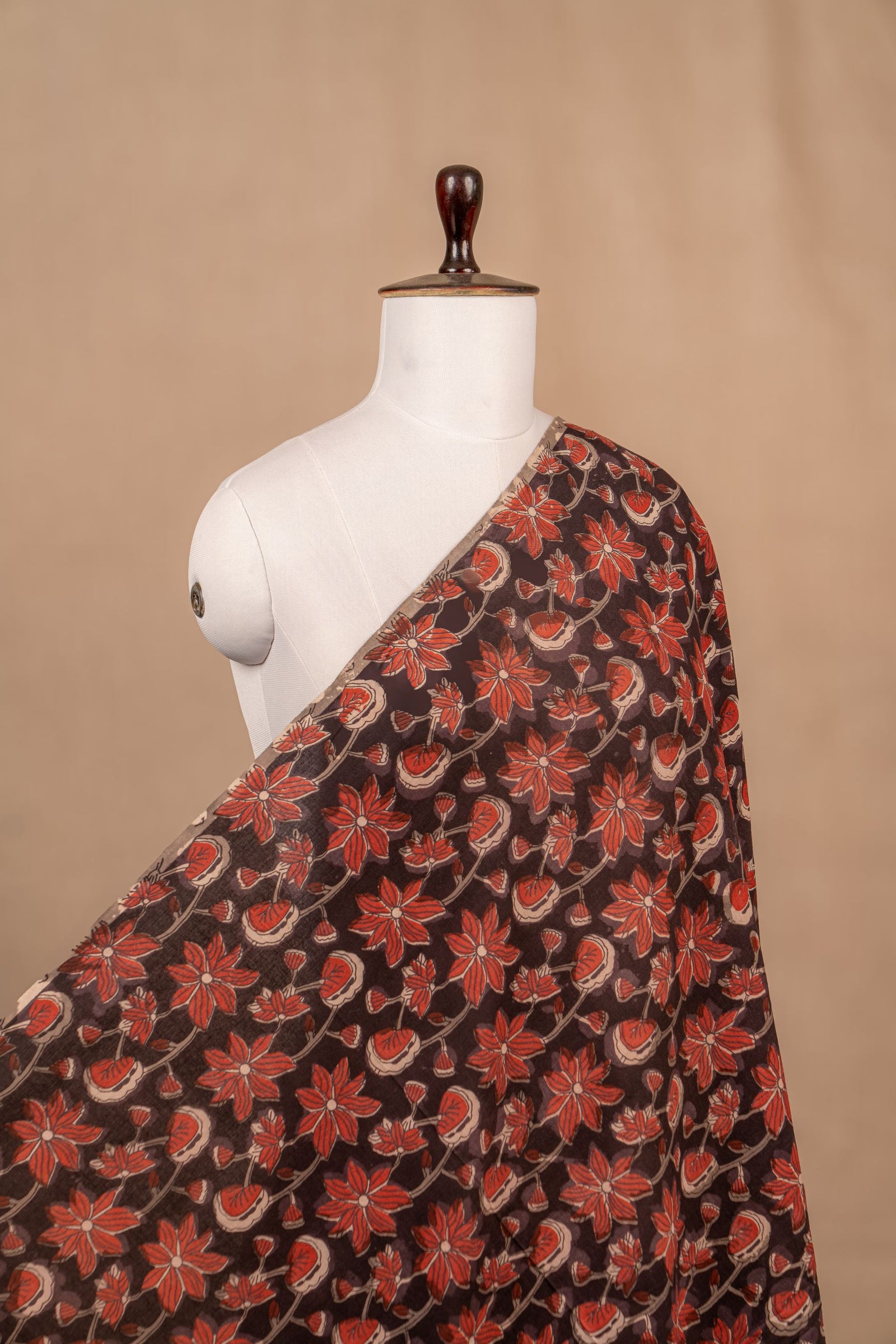 Brown Vanaspati Block Print Cotton Block Print