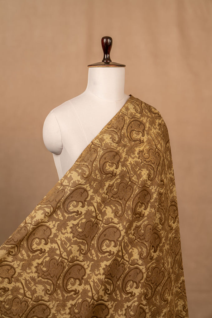 Brown Vanaspati Block Print Cotton Block Print