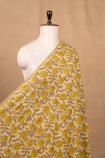 Off White Vanaspati Print Cotton Block Print