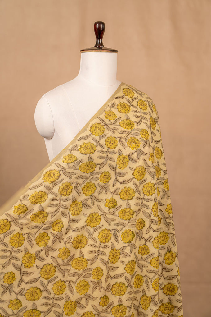 Off White Vanaspati Print Cotton Block Print