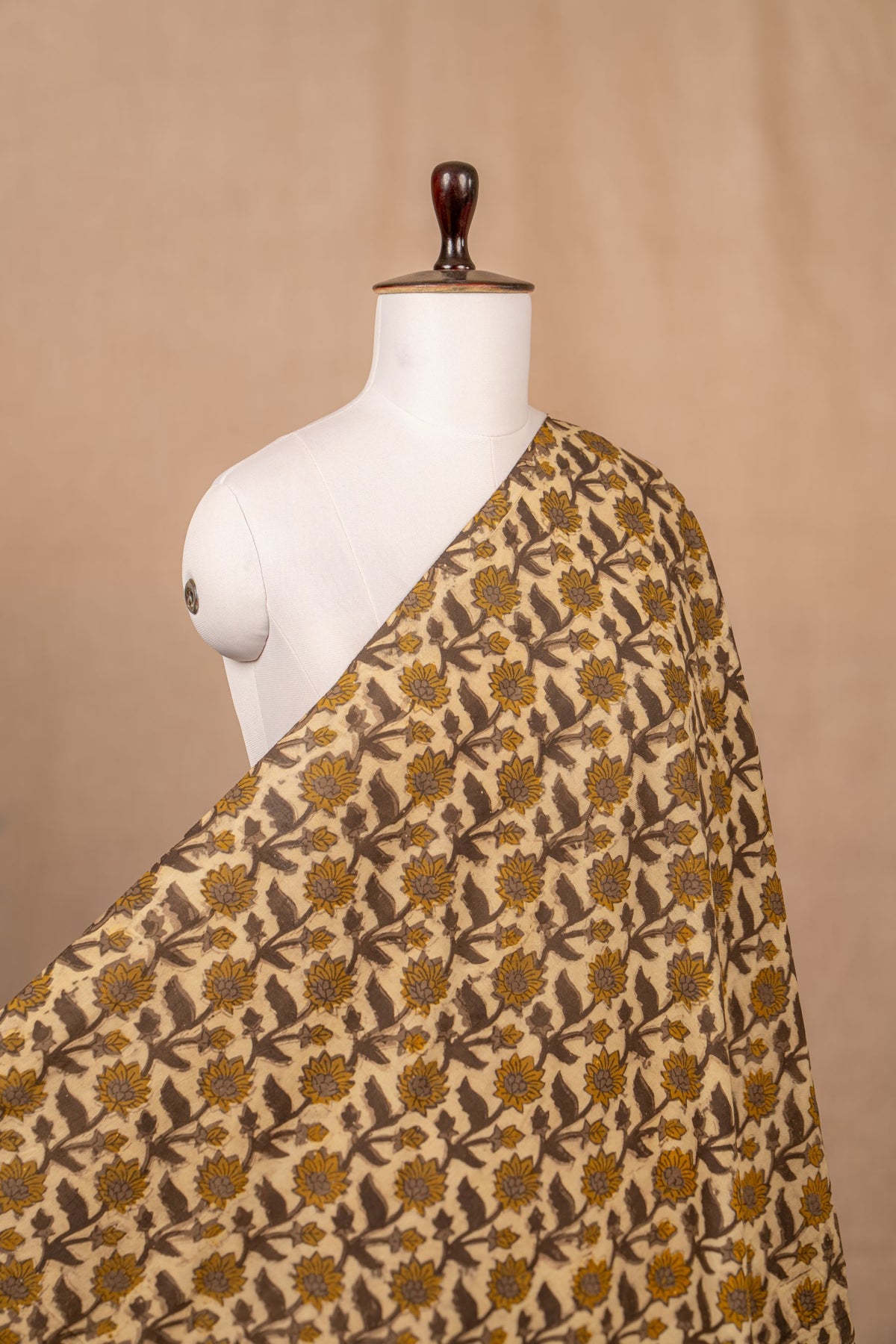 Off White Vanaspati Print Cotton Block Print
