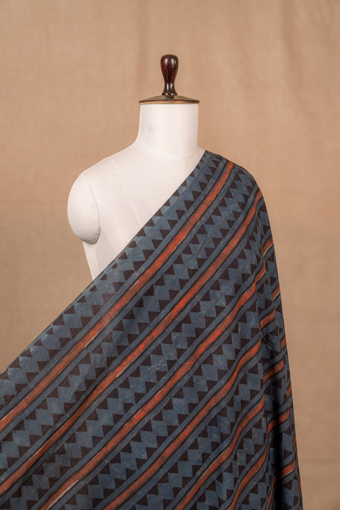 Blue Vanaspati Print Cotton Block Print