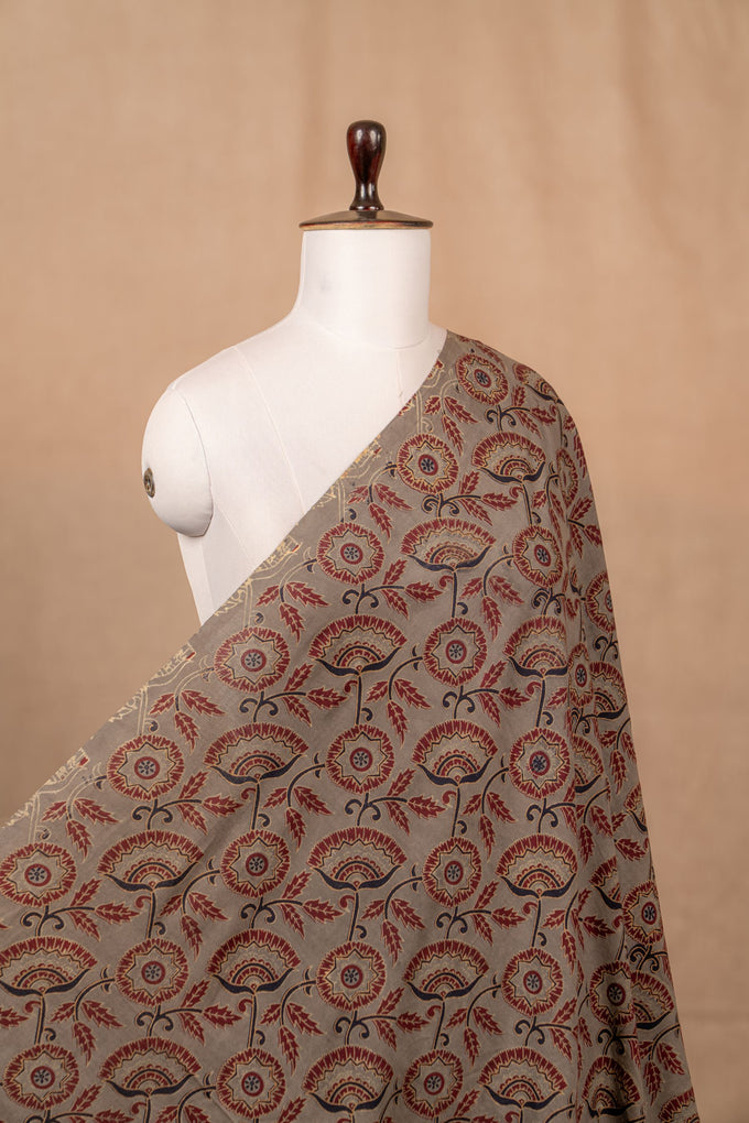 Grey Vanaspati Print Cotton Block Print