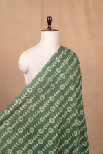 Teal Green Bagru And Dabu Cotton Block Print