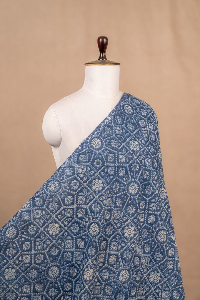 Indigo Bagru And Dabu Cotton Block Print