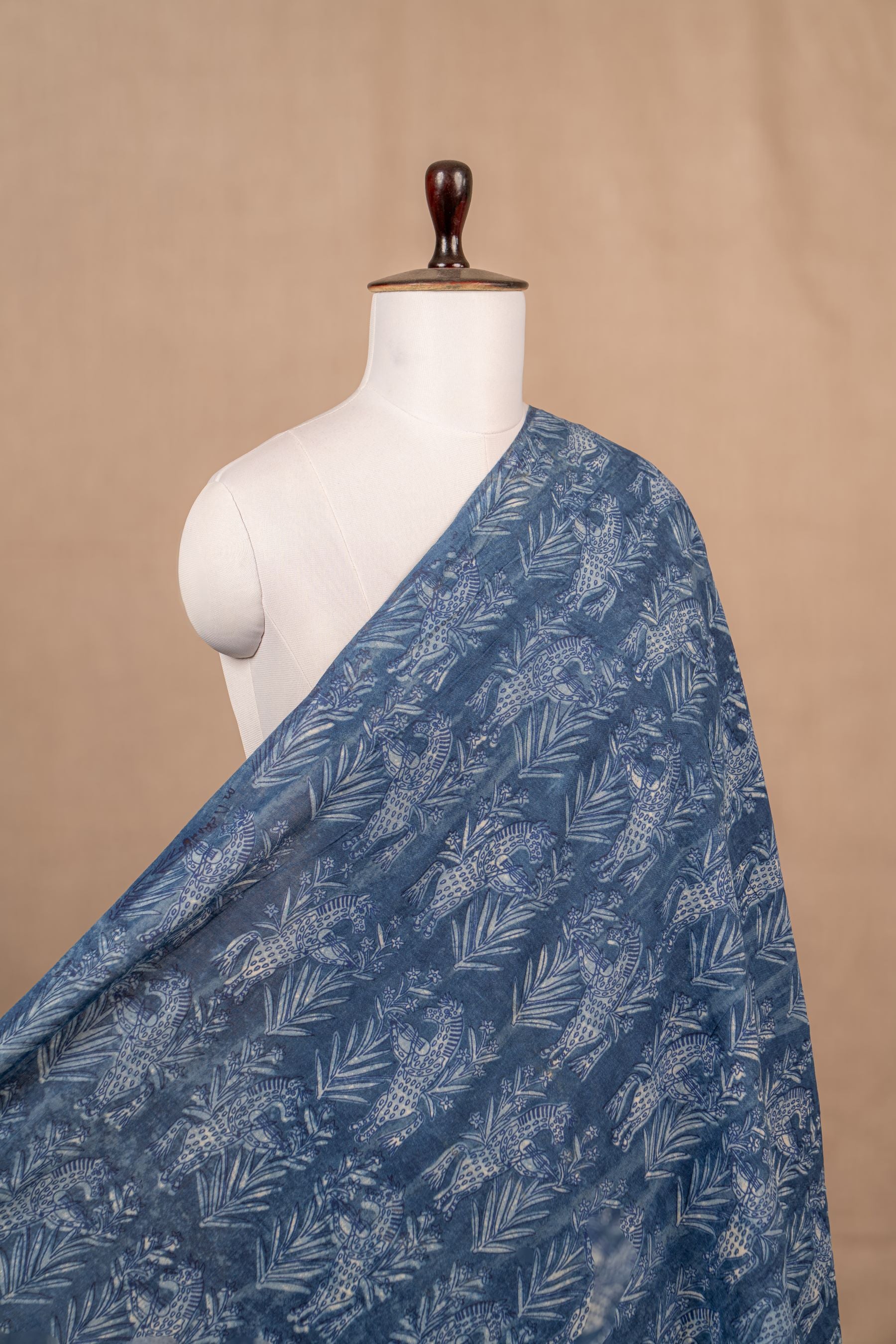 Indigo Bagru And Dabu Cotton Block Print