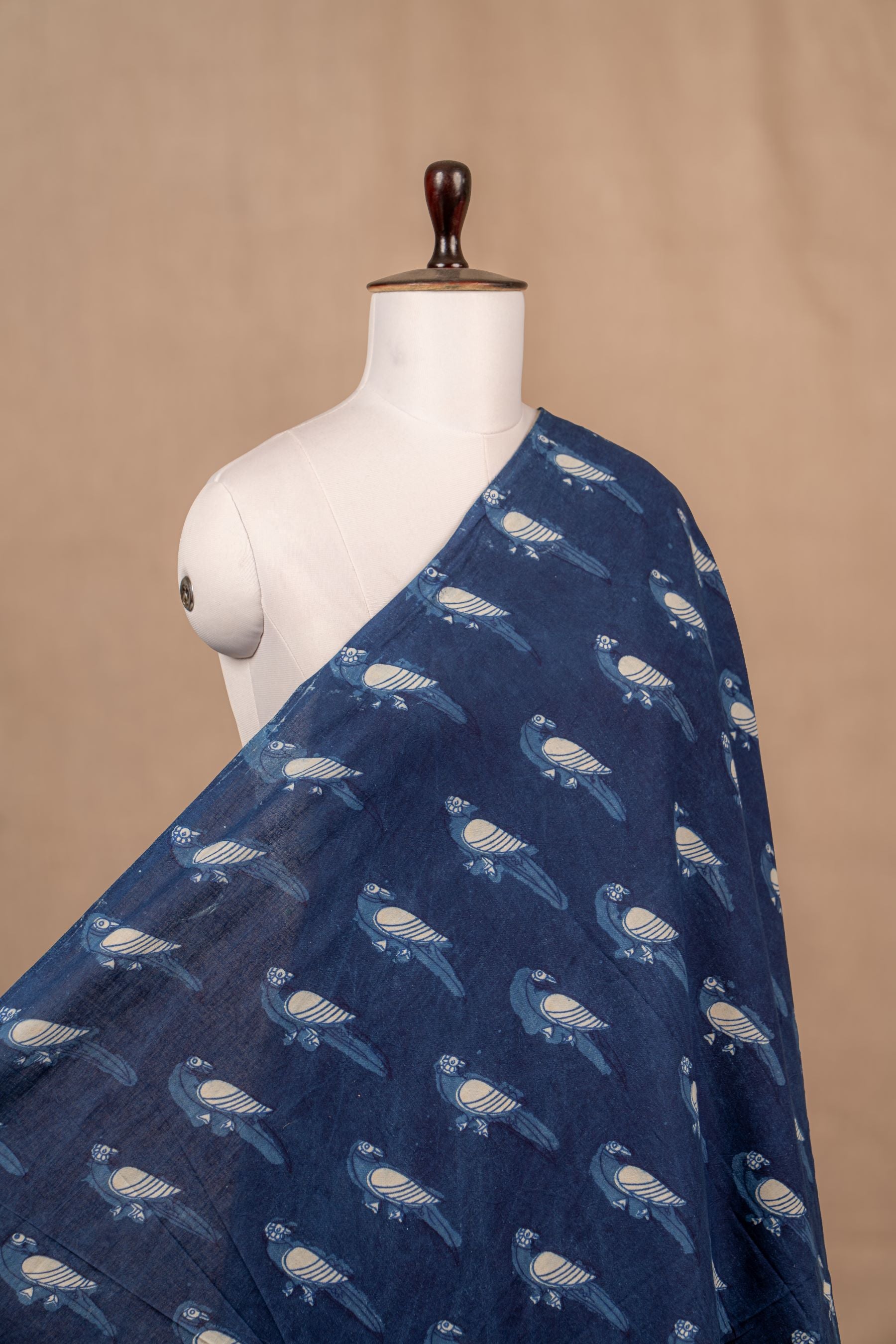Indigo Bagru And Dabu Cotton Block Print