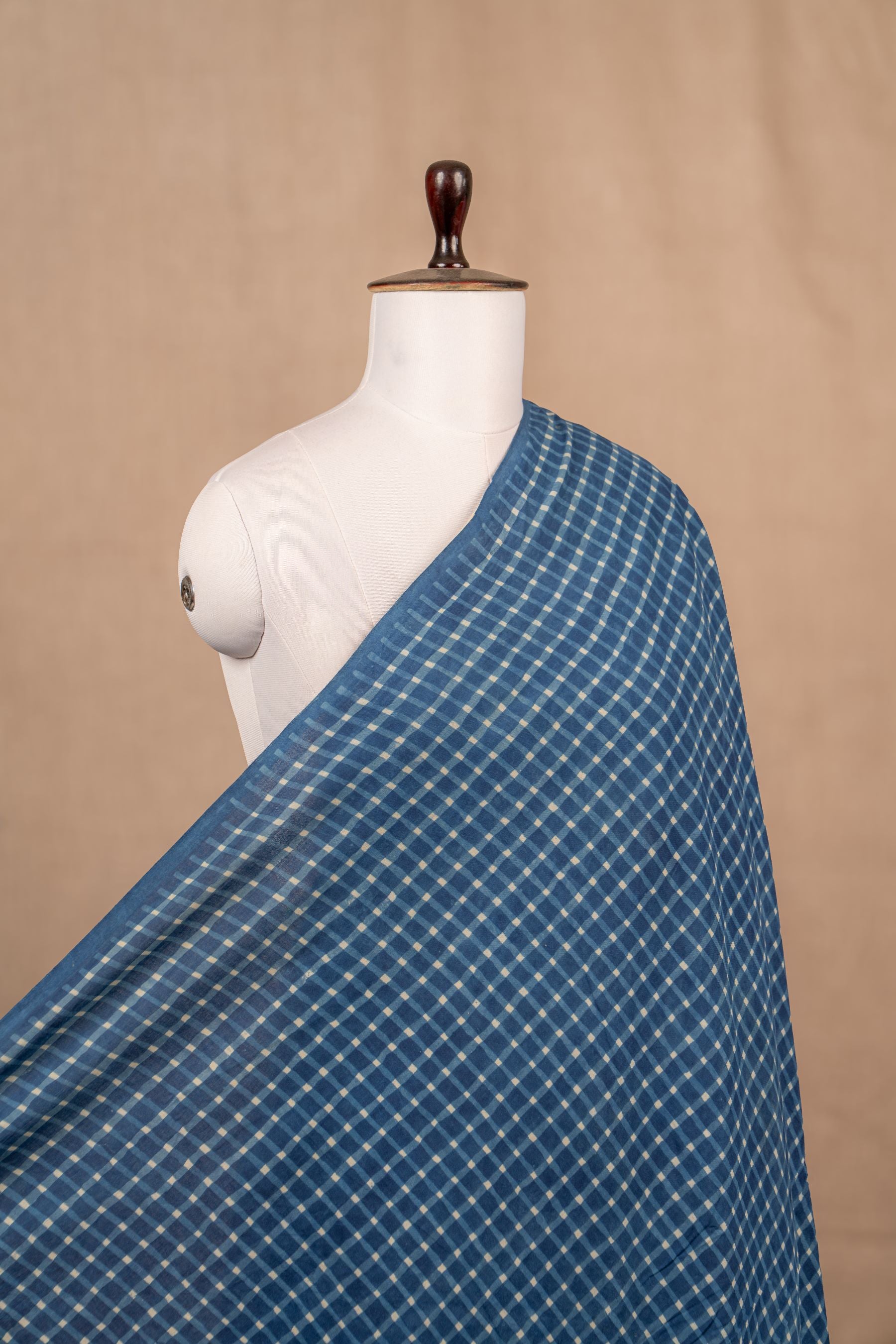 Indigo Bagru And Dabu Cotton Block Print