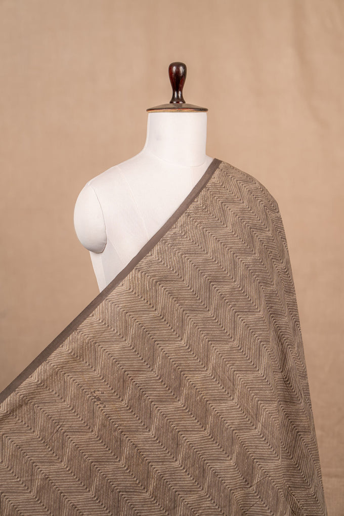 Grey Bagru And Dabu Cotton Block Print