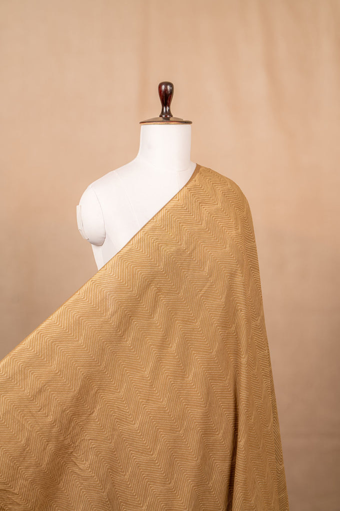 Brown Bagru And Dabu Cotton Block Print