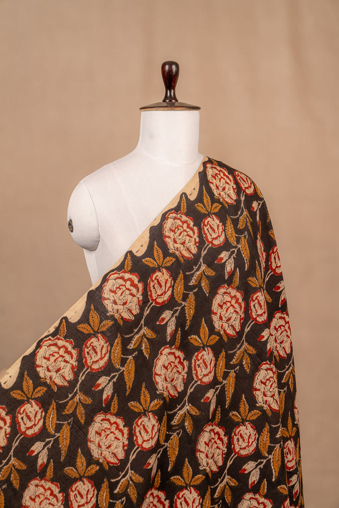 Black Bagru And Dabu Cotton Block Print