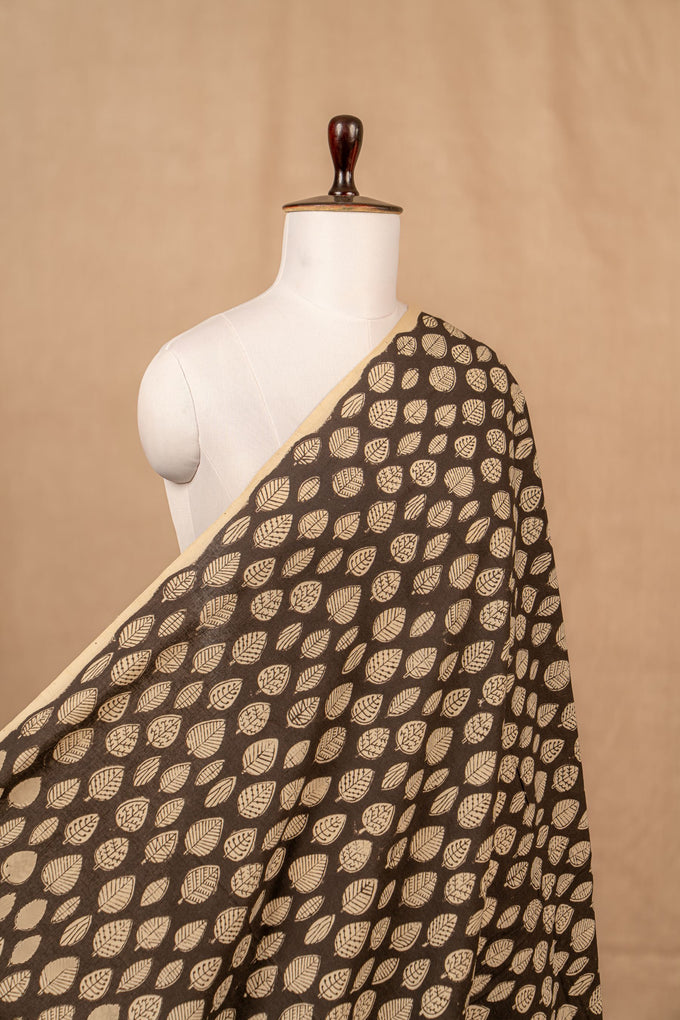 Black Bagru And Dabu Cotton Block Print