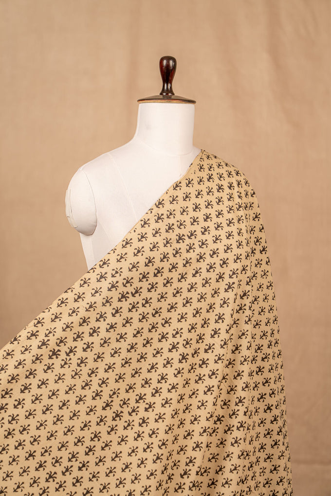 Off White Bagru And Dabu Cotton Block Print