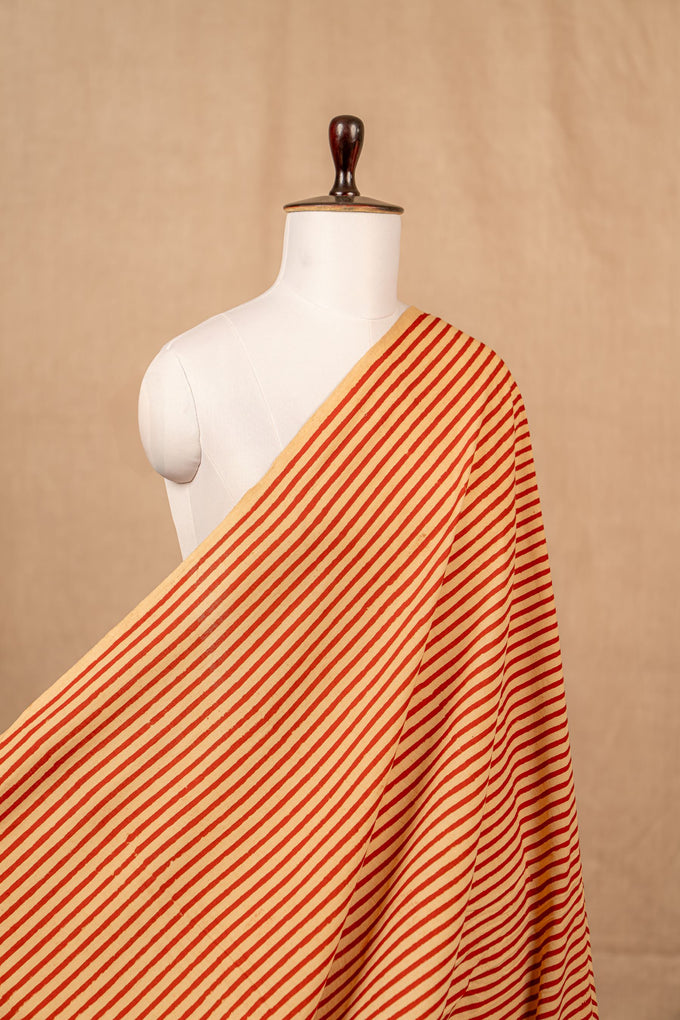 Cream Bagru And Dabu Cotton Block Print