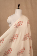 White Sanganeri Cotton Block Print