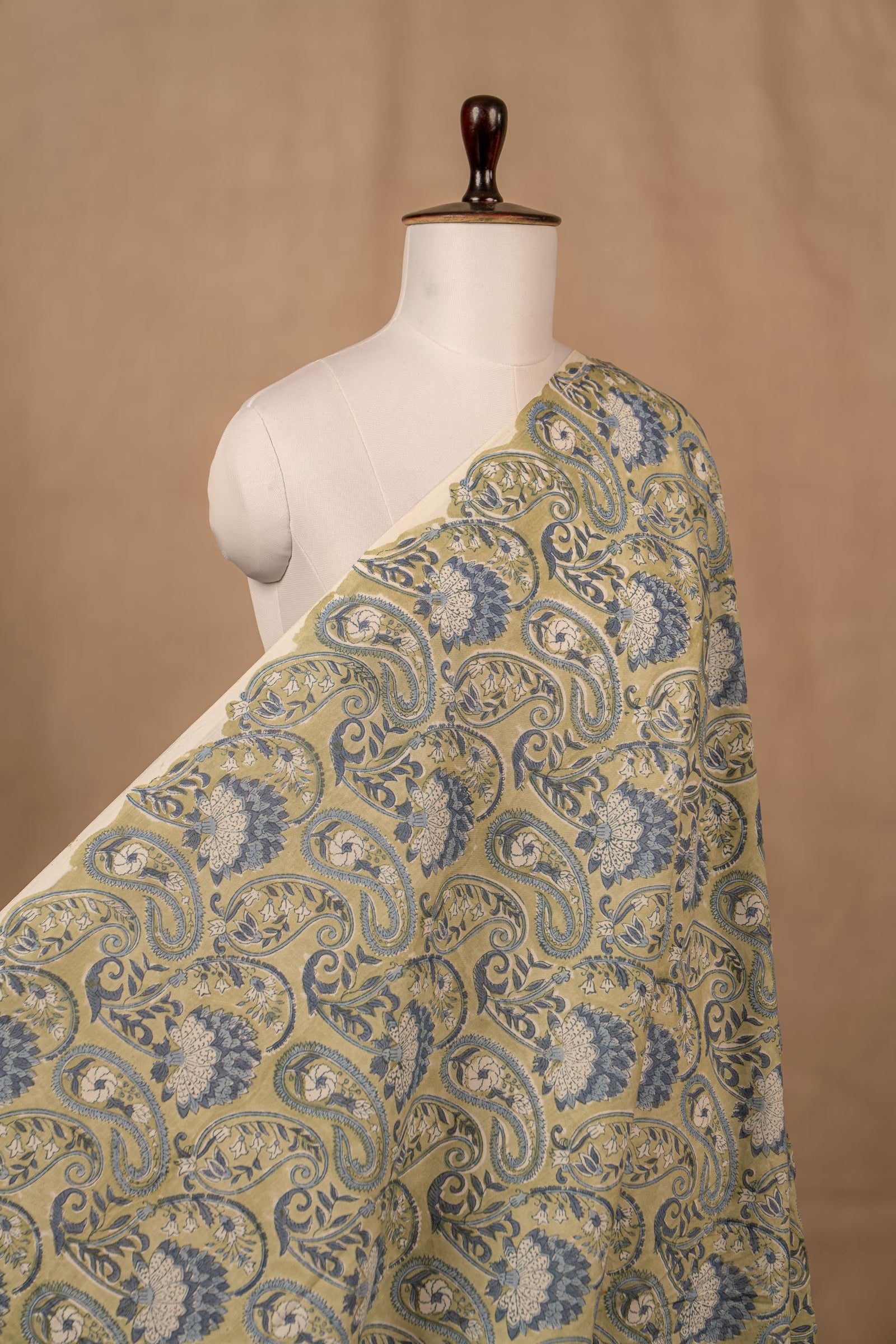 Light Green Sanganeri Cotton Block Print