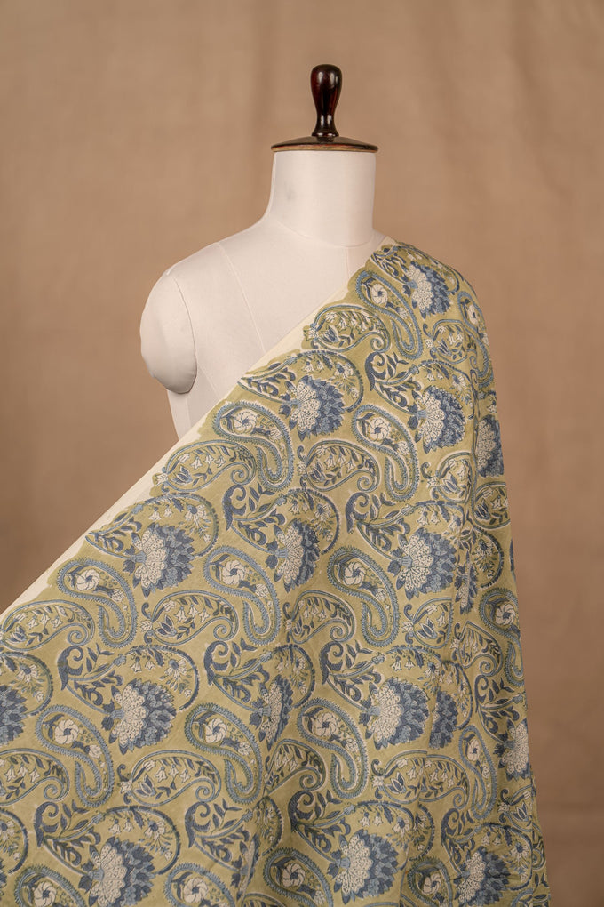 Light Green Sanganeri Cotton Block Print