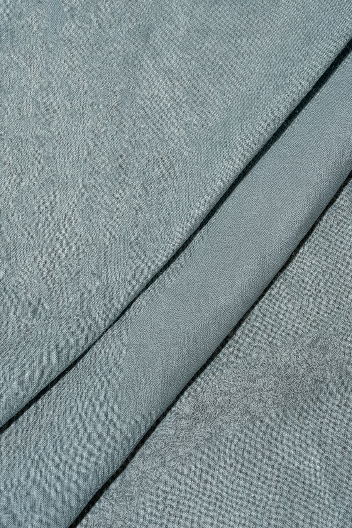 Pastal Sky Blue Plain Linen Handloom
