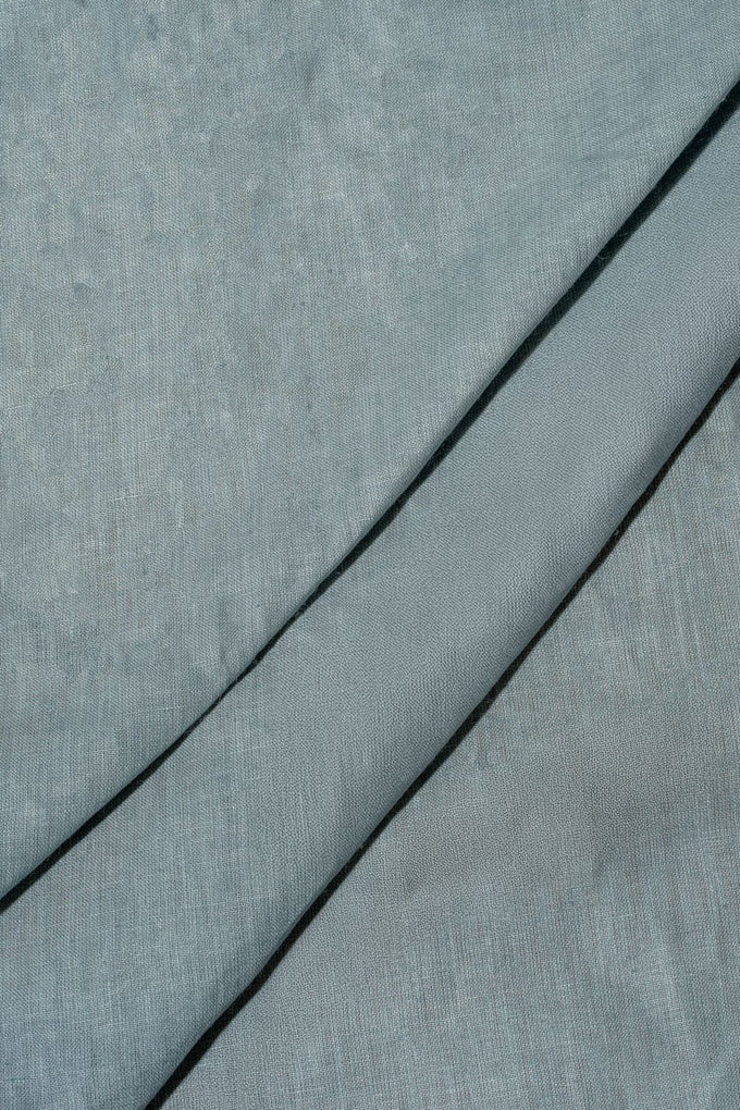 Pastal Sky Blue Plain Linen Handloom