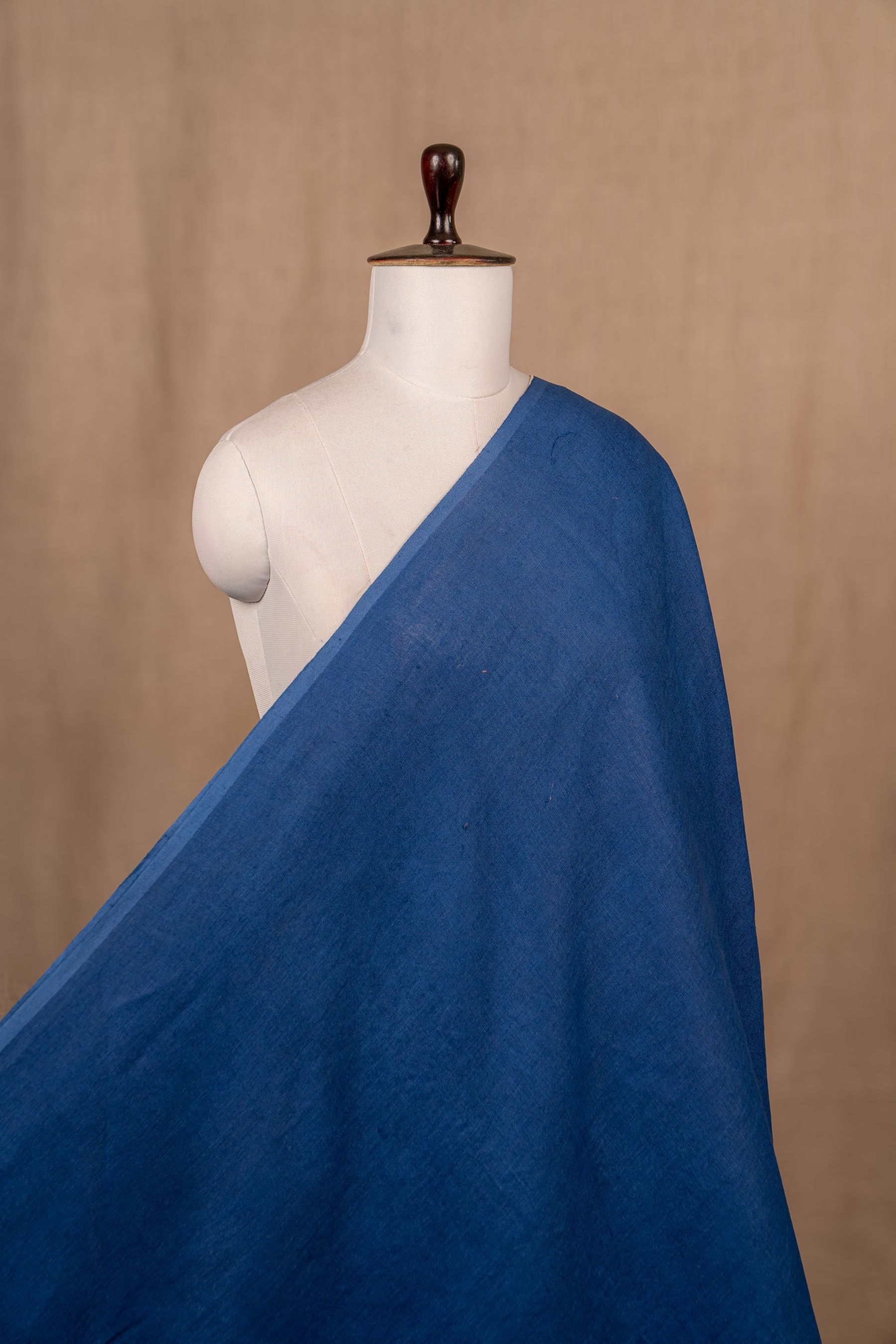 Blue Plain Linen Handloom