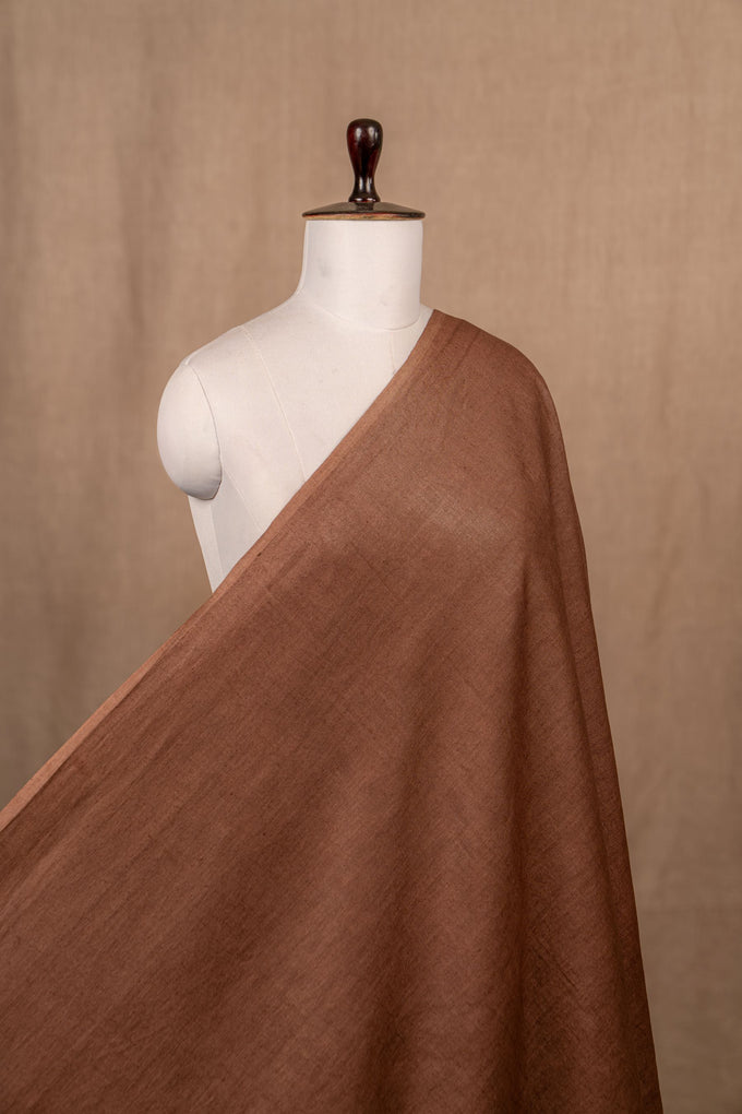 Brown Plain Linen Handloom