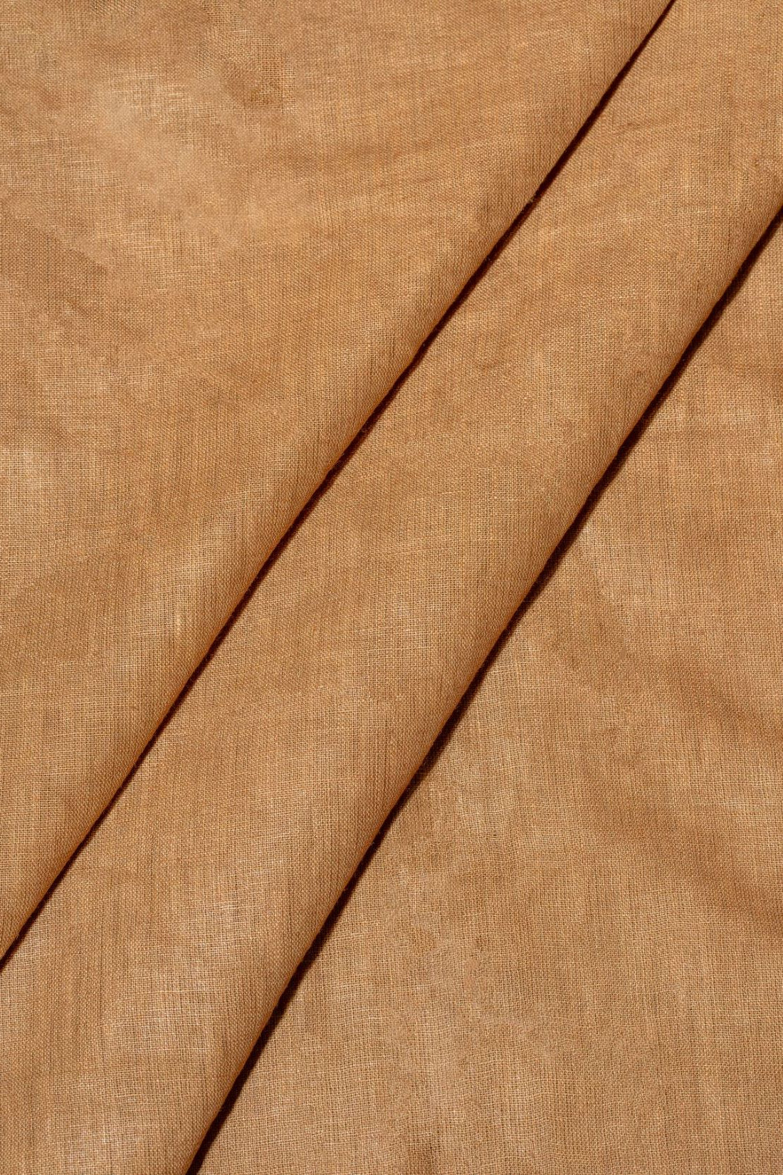 Ochre Yellow Plain Linen Handloom